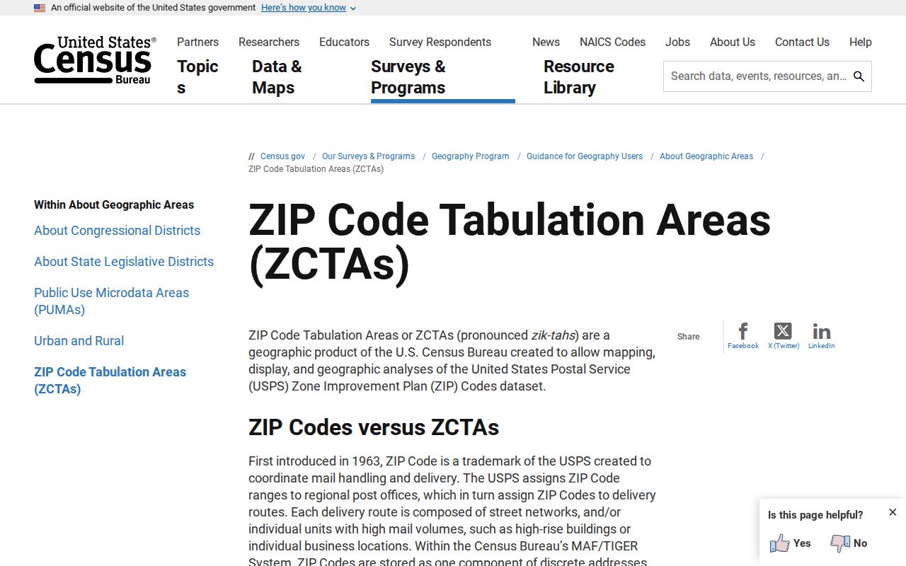 Census explanation of ZIP Code Tabulation Areas for Eustis statistics