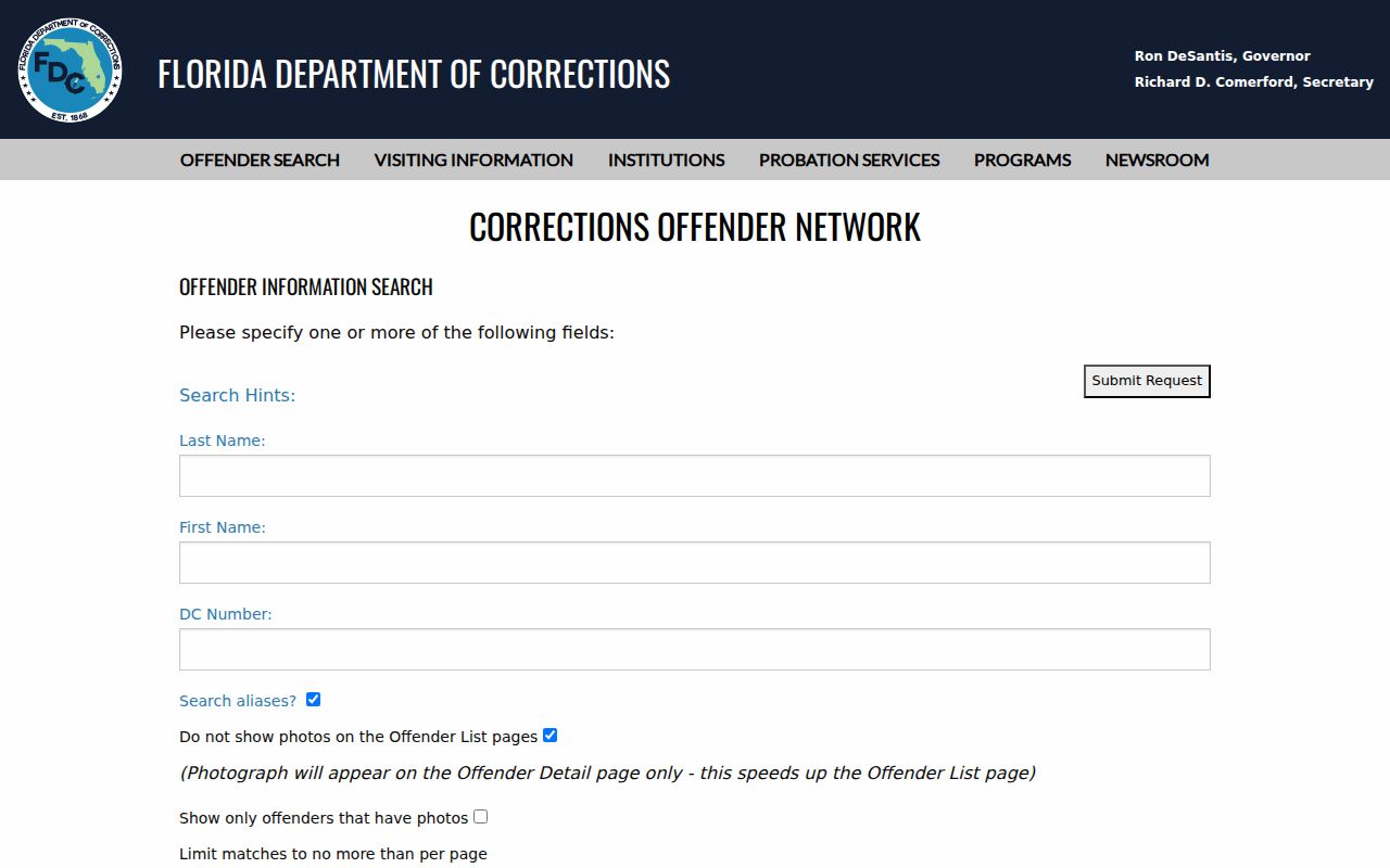 Eustis resident lookup in Florida corrections records